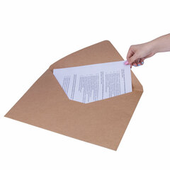 Конверты (290&times;390 мм) КРАФТ, без клея, 90 г/<wbr/>м<sup>2</sup>, КОМПЛЕКТ 500 шт., треугольный клапан