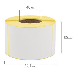 Термоэтикетки ЭКО, 58&times;90 мм, 500 этикеток в ролике, 112367