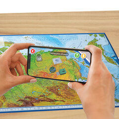 Карта России физическая 101&times;70 см, 1:8,5М, с ламинацией, интерактивная, европодвес, BRAUBERG, 112392