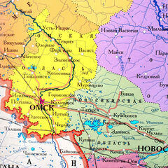 Карта России политико-административная 157&times;107см, 1:5,5М, интерактивная, европодвес, BRAUBERG, 112397