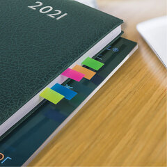 Закладки клейкие неоновые BRAUBERG, 45&times;12 мм, 500 штук (5 цветов х 20 листов, КОМПЛЕКТ 5 штук), 112442