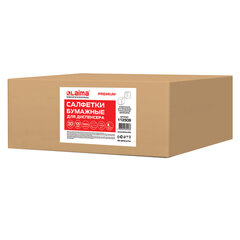 Салфетки бумажные для диспенсера, LAIMA (N2) PREMIUM, 1-слойные, КОМПЛЕКТ 30 пачек по 100 шт., 17&times;15,5 см, белые, 112509