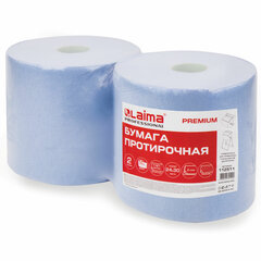 Бумага протирочная 350 м, LAIMA (Система W1) PREMIUM, 2-слойная, 1167 листов в рулоне размером 24&times;30 см в рулоне, КОМПЛЕКТ 2 рулона, 112511