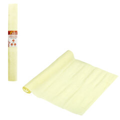 Бумага гофрированная/<wbr/>креповая, 110 г/<wbr/>м<sup>2</sup>, 50&times;250 см, лимонная, в рулоне, ОСТРОВ СОКРОВИЩ, 112541