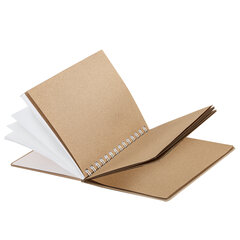 Скетчбук, белая бумага 120 г/<wbr/>м<sup>2</sup> + крафт 80 г/<wbr/>м<sup>2</sup> 195&times;195 мм, 60 + 20 л., гребень, BRAUBERG ART DEBUT, 112983