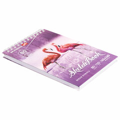 Скетчбук, белая бумага 120 г/<wbr/>м<sup>2</sup> 165&times;240 мм, 80 л., гребень, твердая обложка, BRAUBERG ART DEBUT, 112990