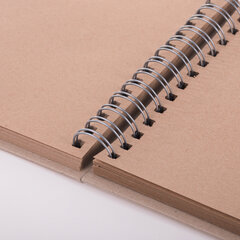 Скетчбук, крафт-бумага 80 г/<wbr/>м<sup>2</sup>, 195&times;195 мм, 120 л., гребень, твердая обложка, BRAUBERG ART DEBUT, 113000