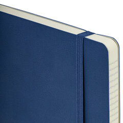 Блокнот А5 (130&times;210 мм), BRAUBERG ULTRA, под кожу, 80 г/<wbr/>м<sup>2</sup>, 96 л., клетка, темно-синий, 113005