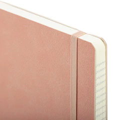 Блокнот А5 (130&times;210 мм), BRAUBERG ULTRA, под кожу, 80 г/<wbr/>м<sup>2</sup>, 96 л., клетка, светло-розовый, 113008