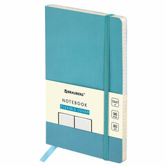 Блокнот А5 (130&times;210 мм), BRAUBERG ULTRA, под кожу, 80 г/<wbr/>м<sup>2</sup>, 96 л., клетка, бирюзовый, 113009