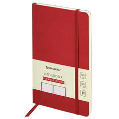 Блокнот А5 (130&times;210 мм), BRAUBERG ULTRA, под кожу, 80 г/<wbr/>м<sup>2</sup>, 96 л., в точку, красный, 113014