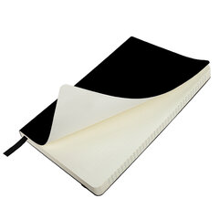 Блокнот А5 (130&times;210 мм), BRAUBERG ULTRA, под кожу, 80 г/<wbr/>м<sup>2</sup>, 96 л., линия, черный, 113016