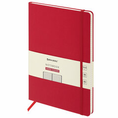 Блокнот БОЛЬШОЙ ФОРМАТ (180&times;250 мм) В5, BRAUBERG ULTRA, балакрон, 80 г/<wbr/>м<sup>2</sup>, 96 л., клетка, красный, 113062