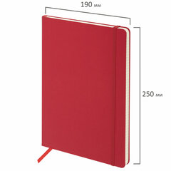 Блокнот БОЛЬШОЙ ФОРМАТ (180&times;250 мм) В5, BRAUBERG ULTRA, балакрон, 80 г/<wbr/>м<sup>2</sup>, 96 л., клетка, красный, 113062
