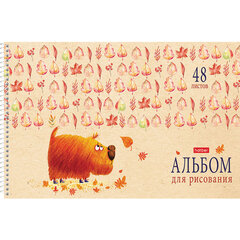 Альбом для рисования А4 48 л., спираль, обложка картон, HATBER, 205х290 мм, "Счастливчики" (4 вида), 067355