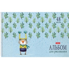 Альбом для рисования А4 48 л., спираль, обложка картон, HATBER, 205х290 мм, "Счастливчики" (4 вида), 067355