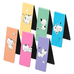 Закладки для книг МАГНИТНЫЕ, &laquo;CATS&raquo;, набор 6 шт., 60&times;20 мм, BRAUBERG, 113159