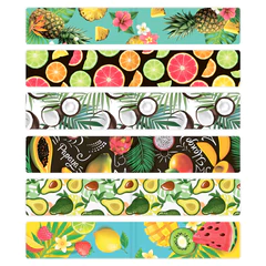 Закладки для книг МАГНИТНЫЕ, &laquo;FRUITS&raquo;, набор 6 шт., 60&times;20 мм, BRAUBERG, 113160