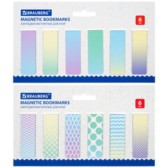 Закладки для книг МАГНИТНЫЕ, &laquo;GRADIENT&raquo;, набор 12 шт., 60&times;20 мм, BRAUBERG, 113170