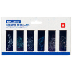 Закладки для книг МАГНИТНЫЕ, &laquo;GALAXY&raquo;, набор 12 шт., 60&times;20 мм, BRAUBERG, 113171