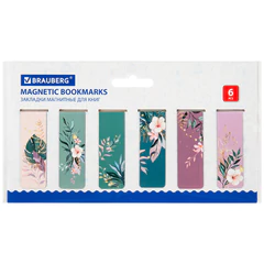 Закладки для книг МАГНИТНЫЕ, &laquo;TROPICS&raquo;, набор 12 шт., 60&times;20 мм, BRAUBERG, 113172
