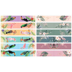 Закладки для книг МАГНИТНЫЕ, &laquo;TROPICS&raquo;, набор 12 шт., 60&times;20 мм, BRAUBERG, 113172