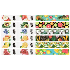 Закладки для книг МАГНИТНЫЕ, &laquo;FRUITS&raquo;, набор 12 шт., 60&times;20 мм, BRAUBERG, 113173