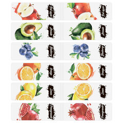 Закладки для книг МАГНИТНЫЕ, &laquo;FRUITS&raquo;, набор 12 шт., 60&times;20 мм, BRAUBERG, 113173