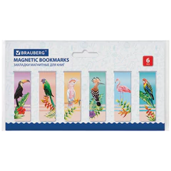 Закладки для книг МАГНИТНЫЕ, &laquo;MIX&raquo;, набор 30 шт., 60&times;20 мм, BRAUBERG, 113175