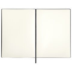 Скетчбук, слоновая кость 140 г/<wbr/>м<sup>2</sup> 210&times;297 мм, 80 л., КОЖЗАМ, резинка, BRAUBERG ART CLASSIC, черный, 113200