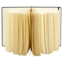 Скетчбук, слоновая кость 140 г/<wbr/>м<sup>2</sup> 210&times;297 мм, 80 л., КОЖЗАМ, резинка, BRAUBERG ART CLASSIC, черный, 113200