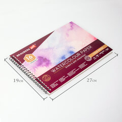 Альбом для акварели, бумага 300 г/<wbr/>м<sup>2</sup>, 190&times;270 мм, среднее зерно, 16 листов, гребень, BRAUBERG ART &laquo;PREMIERE&raquo;, 113212