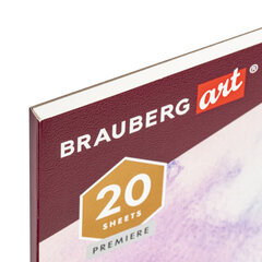 Альбом для акварели, бумага 230 г/<wbr/>м<sup>2</sup>, 250&times;250 мм, среднее зерно, 20 листов, склейка, BRAUBERG ART PREMIERE, 113216