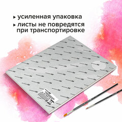 Бумага для акварели 300 г/<wbr/>м<sup>2</sup> 560&times;760 мм мелкое зерно, 10 листов, BRAUBERG ART PREMIERE, 113237