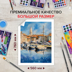 Бумага для акварели 300 г/<wbr/>м<sup>2</sup> 560&times;760 мм крупное зерно, 10 листов, BRAUBERG ART PREMIERE, 113239