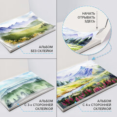 Планшет для акварели ХЛОПОК 30%, 300 г, 190&times;270 мм, склейка, 4 стороны, среднее зерно, 20 л., BRAUBERG ART PREMIERE, 113251