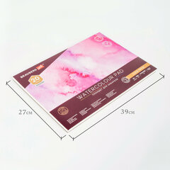 Планшет для акварели ХЛОПОК 30%, 300 г, 270&times;390 мм, склейка, 4 стороны, среднее зерно, 20 л., BRAUBERG ART PREMIERE, 113252