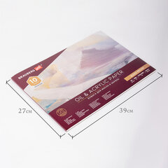 Альбом для акрила и масла, 300 г/<wbr/>м<sup>2</sup>, 270&times;390 мм, 10 листов, склейка, тиснение &laquo;холст&raquo;, BRAUBERG ART PREMIERE, 113268