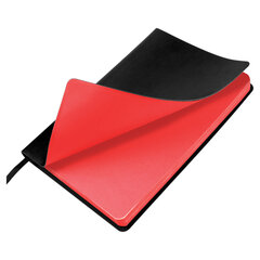 Ежедневник недатированный А5 138&times;213 мм BRAUBERG &laquo;Metropolis Mix&raquo;, под кожу, 136 л., черный, 113294