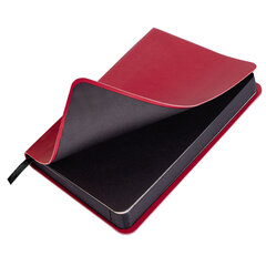 Ежедневник недатированный МАЛЫЙ 100&times;150 мм А6 BRAUBERG &laquo;Metropolis Mix&raquo;, под кожу, 136 л., красный, 113304