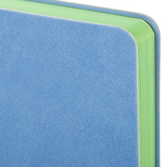 Ежедневник недатированный МАЛЫЙ 100&times;150 мм А6 BRAUBERG &laquo;Metropolis Mix&raquo;, под кожу, 136 л., голубой, 113307