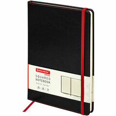 Блокнот БОЛЬШОЙ ФОРМАТ (180&times;250 мм) B5, BRAUBERG &laquo;Office&raquo;, под кожу 80 л., клетка, черный, 113309