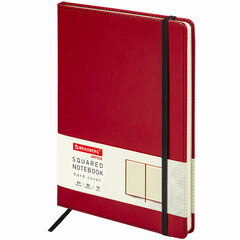 Блокнот БОЛЬШОЙ ФОРМАТ (180&times;250 мм) B5, BRAUBERG &laquo;Office&raquo;, под кожу 80 л., клетка, красный, 113310