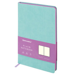 Блокнот-скетчбук А5 (148&times;218 мм), BRAUBERG &laquo;Metropolis Mix&raquo;, под кожу, 80 л., без линовки, мятный, 113319