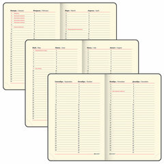 Ежедневник недатированный МАЛЫЙ 100&times;150 мм А6 BRAUBERG &laquo;Status&raquo;, под кожу, 160 л., серо-голубой, 113369