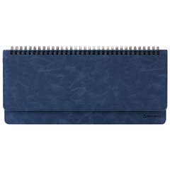 Планинг настольный недатированный (305&times;140 мм) BRAUBERG &laquo;Status&raquo;, под кожу, 60 л., темно-синий, 113373