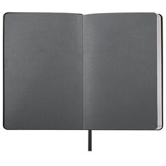 Ежедневник недатированный А5 138&times;213 мм BRAUBERG &laquo;Metallic&raquo;, под кожу, 136 л., гибкий, графитовый, 113375