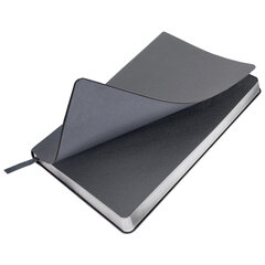 Ежедневник недатированный А5 138&times;213 мм BRAUBERG &laquo;Metallic&raquo;, под кожу, 136 л., гибкий, графитовый, 113375