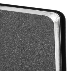 Ежедневник недатированный А5 138&times;213 мм BRAUBERG &laquo;Metallic&raquo;, под кожу, 136 л., гибкий, серебряный, 113377