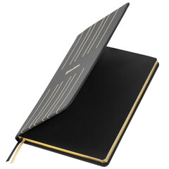 Блокнот А5 (135&times;205 мм), BRAUBERG &laquo;TOUCH&raquo;, под кожу, 80 л., линия, черный, 113409